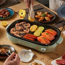 제과제빵 오븐 레인지 전기 오븐기 가정용 업소용 데크 가정용 미니 무연 스틱 프라이팬 계란 바베큐 바베큐 그릴 팬 핫 플레이트 철판 구이 생선 고기 냄비, 초록, 에게