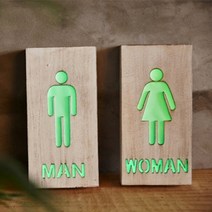 [바보사랑] DS-S149남여 LED 조명 화장실 문패 사인보드 2type 카페 소품 개업, 디자인:남