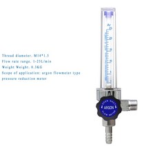 유량계 아르곤-이산화탄소 MIG 용접 CO2 아르곤 조절기 Mig Tig 1-25L/min M14 x 1.5 입구 연결, [02] Argon meter