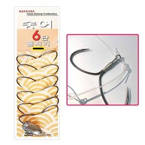 숭어 훌치기바늘 훌치기 원투 낚시 바늘 버림봉돌 카드 채비, 나까바 숭어 6단 훌치기 카드채비, 1개