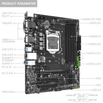 기계공 B85 마더 보드 LGA 1150 지원 I7/I5/I3 셀러론/펜티엄 제온 E3 시리즈 CPU 프로세서 DDR3 데스크탑 RAM B85M PRO