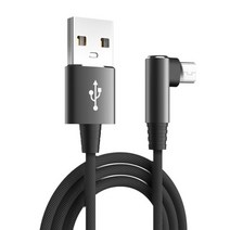 usb micro cable 3a 90도 팔꿈치 데이터 케이블 충전기 코드 for samsung xiaomi 휴대 전화 액세서리 고속 충전 usb 케이블, 검은색, 1m