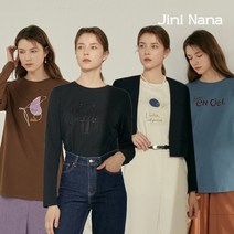 [쇼핑엔티] *시즌오프* [지니나나] 모달 코튼 아트웍 티블라우스 4종