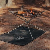 캠핑용 화로대 난로 실리콘 코팅 방염 매트 방염포 방열 시트, 50*37(M)