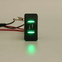 농업 기계 텃밭 도구 농기구12v 20a 윈치 아웃 on-off-on 로커 스위치 순간 led 7 핀, 초록