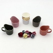 달소금 깔끔한 도자기 믹스 종이컵홀더(5color), 색상:화이트(유광), 단품