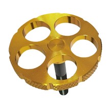 Brompton 접이식 자전거 용 라운드 5 홀 알루미늄 합금 힌지 클램프 레버 세트, 금