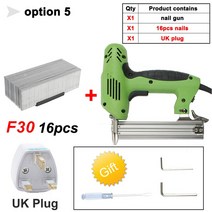 네일건 1800W 미니 전기 손톱 총 스트레이트 네일 도구 30 PCSMIN 220V 목공, 05 option 5