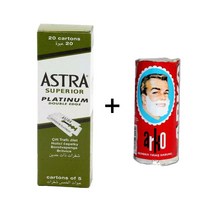 오리지널 아스트라 우수한 플래티넘 더블 에지 면도 면도날 ARKO 남성용 면도기 스틱 75g 선물 100 개, [1] TURKEY