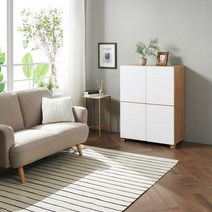 [천삼백케이] [우아미아이] [우아미가구]무카라 다용도 수납장, 고무나무