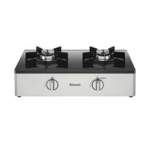 롯데대구 린나이 2구 자동점화 샴페인브러쉬드 가스레인지 RTR-C2000, LPG(프로판가스)