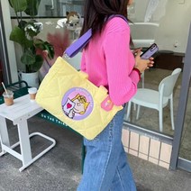 봄 스누피 자수 보부상 데일리 캐릭터가방 어깨 크로스 패딩백