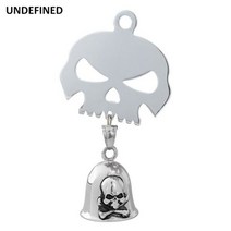 해골 오토바이 벨 쿨 바이커 가드 행거 마운트 할리 Dyna Softail Fatboy Sportster 883 1200 XL 투어링 킹, Chrome Skull