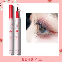 MINSHZEE 아이라이너 방수 아이라이너 컬러 아이라이너 0.1MM 8색상, 레드 *1
