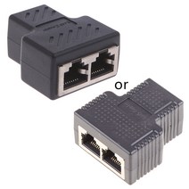 고속 RJ45 케이블 커플러 이더넷 스플리터 1 ~ 2 여성 어댑터 인터넷, Black, 1개