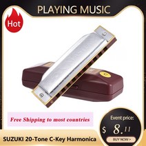 입문용 스즈키 포크 마스터 블루스 하모니카 표준 키 C A B D E F G 10 홀 20 톤 Diatonic Blues Gaita Har, 02 B Key