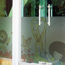 기타 바보사랑[꾸밈]is546_m-무점착유리시트_동물원에서찰칵_글라스시트지, 단품