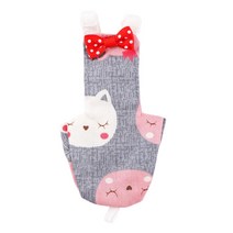 BOWTIE와 앵무새 기저귀 다채로운 과일 꽃 COCKATIEL, 1개, Gray cat, L