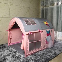 2층침대난방 모던하우스텐트 2섹션 벙커침대텐트 이케아쿠라 여자아이방꾸미기 5종[최종가], C