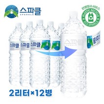 [KT알파쇼핑][스파클 빈병 회수] 스파클 생수 2리터×6병(2팩) - 총12병, 12개, 2L