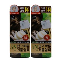 미쟝센 쉽고빠른 거품 염색약, 5N(갈색), 2팩