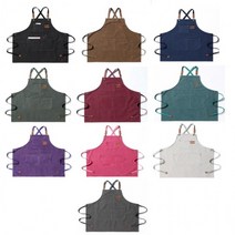 경량 방수 여름 바리스타 앞치마, 브라운+와인, 1개