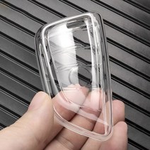 튜모 BMW 스마트키 투명 키케이스 키링 TPU 키커버, GB-A, 투명-화이트