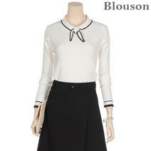 블루종세일 한정수량/패플단독 블루종 둥근 리본카라 니트_B1809KN621C