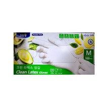 크린랩 크린 라텍스 장갑 100매, 중(M)