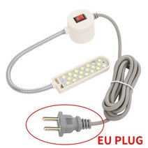 102030 LED 재봉틀 라이트 마그네틱베이스 작업 거위 목처럼 생긴 선반 용 산업용 램프 드릴 프레스 워크 벤치, 1.EU Plug  10leds