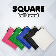 [캐디천사] 스퀘어 골프 볼타올(와이어릴포함)/골프악세사리 볼클리너 극세사타월, 그린(와이어릴포함)