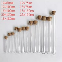 테프론 튜브 호스 100 개/몫 직경 12mm-25mm 실험실 투명 플라스틱 테스트 코르크 Stoppers 결혼식 호의 선물 학교, 13x78mm