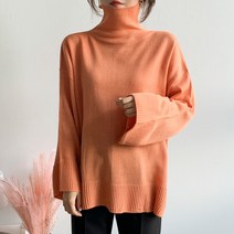 아모르데이 여성용 에티유폴라 루즈핏 데일리 터틀넥 니트 스웨터