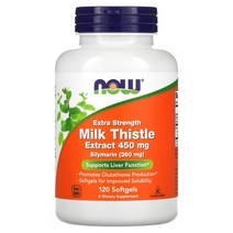NOW Foods 실리마린 엑스트라 스트렝스 450mg 삼키기 쉬운 120정