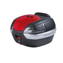 SpeSy 스쿠터 트렁크 박스 헬멧 42L 유니버셜 모터바이크 테일 랙 오토바이 수화물 랙 하드 탑 헬멧 잠금식 짐 보관용, Red, 54x43x32cm/21*17*13in