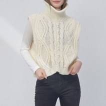 디안시 / 포비 터틀넥 니트 조끼(4color)