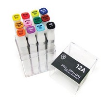 sk08r1d5 디자인마카 알파 브러쉬마카 12색 A B, [^^_12색 B_^^]