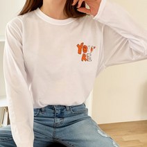 여성 아타스 루즈핏 라운드넥 프린팅 티셔츠