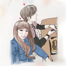 [액자 포장 무료이벤트] 사진주문제작 초상화 일러스트 팝아트 캐리커쳐 액자 기념일 선물 웨딩 커플 여자친구 남자친구 20대 30대 결혼 우정 라인드로잉 사진드로잉 그림주문제작, 4x6또는5x7, 흰배경, 1인~4인