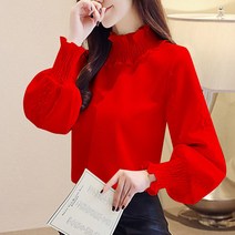 Happy Shopping 가을 겨울 여성 블라우스 빅사이즈 슬림핏 셔츠 53