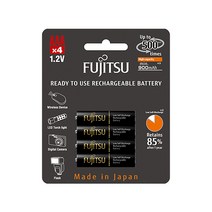 후지쯔 950mAh AAA 4알 블랙 충전지 충전건전지