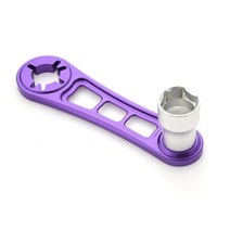 트랙사스엑스맥스 rc카 자동차 17MM 금속 휠 육각 너트 슬리브 렌치 도구 1/8 오프로드 RC 몬스터 트럭 Traxxas X-Maxx 서미트 E-REVO, [01] 보라색