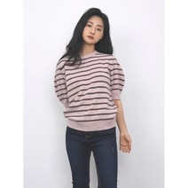 [잘한다니트] 라쿤 스트라이프 퍼프 니트 풀오버 T3662