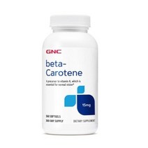 GNC 베타-카로틴 15mg 글루텐 프리 무설탕 소프트젤, 360개입 × 1개, 1개