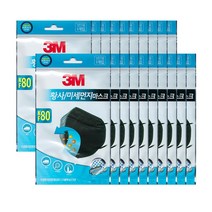 3M 이지핏 황사마스크 KF80 블랙 대형, 20매