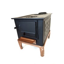 미니화목난로 소형 중형 경량 접이식 캠핌용 캠핑 스토브 및 그릴 나무 숯 텐트 자연, 매트 블랙