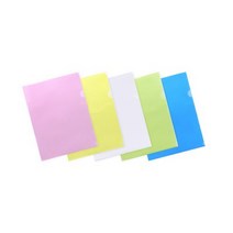 A4 반투명 L자 파일 엘홀더 L홀더 화일 10매팩, 청색