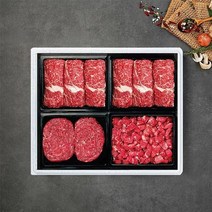 자연맛남 [삼락한우] 명품 구이정육선물세트 2호 1+등급 (등심500g+등심500g+불고기500g+국거리500g)