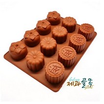 제과골목 실리콘 양갱몰드/ 원형모양몰드 12구 (대)