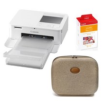 캐논 셀피 포토프린터 SELPHY CP1500 + 108매 용지 잉크 + 헤링본 하드케이스, 블랙